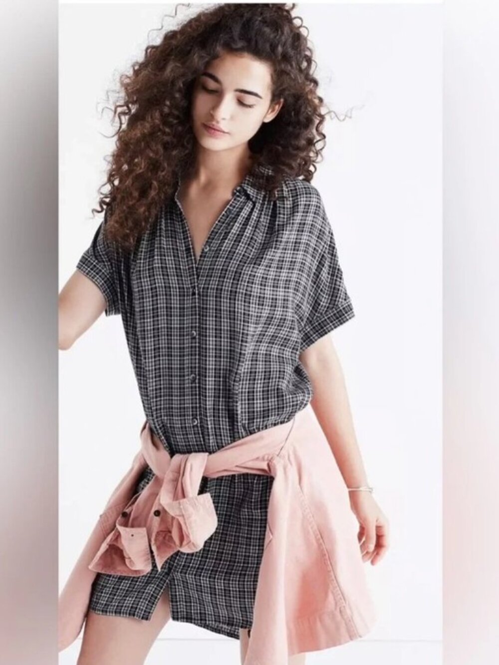 Madewell Central Thompson Plaid Shirtdress